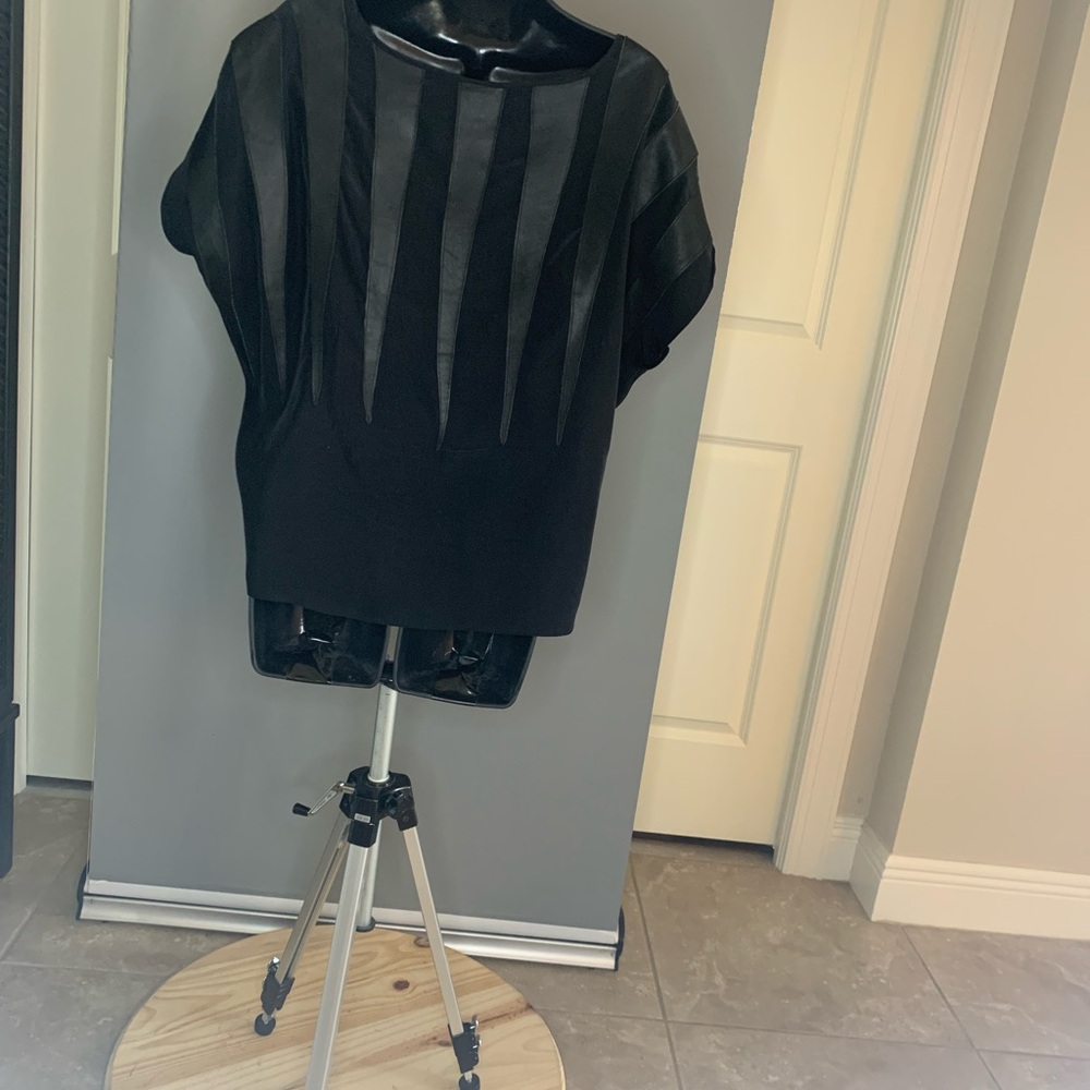 Silk and Leather Top